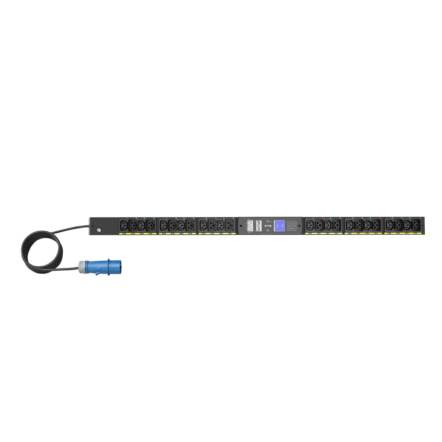Eaton EVSWF116A | 24 AC Outlets, 22.5U, 1-Phase, 16A, IEC 309, 240V PDU