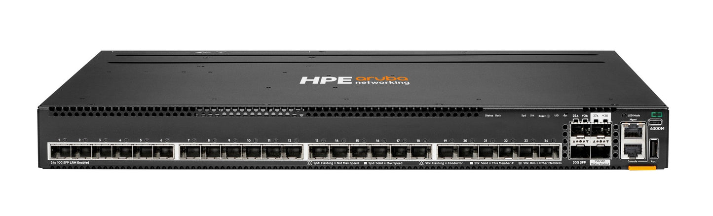 Aruba R8S92A | CX 6300M 24 x SFP+ Ports, 2 x 50G MACSec, 2 x 25G MACSec Switch