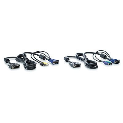 HPE AF612A | KVM Cable, 1.82m, PS/2, Black, Connects 4 Servers