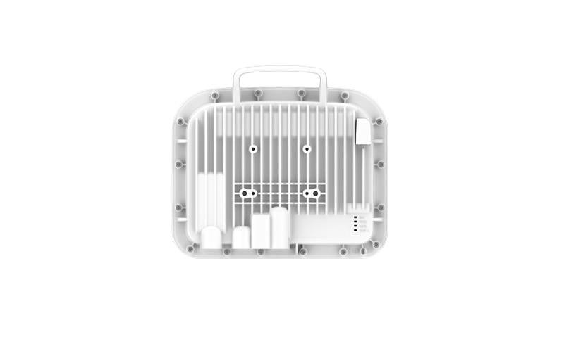 White plastic outdoor wireless access point cambium networks epmp 4500c with handle and ventilation grille