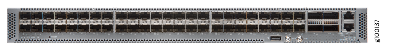 Juniper ACX5448-H-A-AC-AFI | ACX5448 Series 48 x 1GbE Ports, 24 x 10GbE Ports, 4 x 100GbE Ports, AU Plug