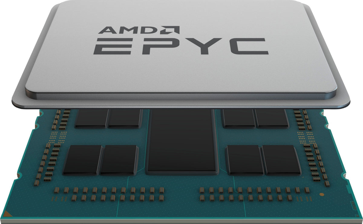 HPE P72661-B21 AMD EPYC 9015 8-core 3.6GHz SP5 server processor with metallic silver top cover and black circuitry beneath