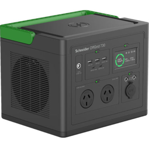 APC PPS500-AZ | Schneider OffGrid Portable Power Station 500, 517Wh Lithium-ion, 230V, Sinewave, LCD, 2 AS3112 Outlets, 3 USB-A, 2 USB-C, Wireless Charger