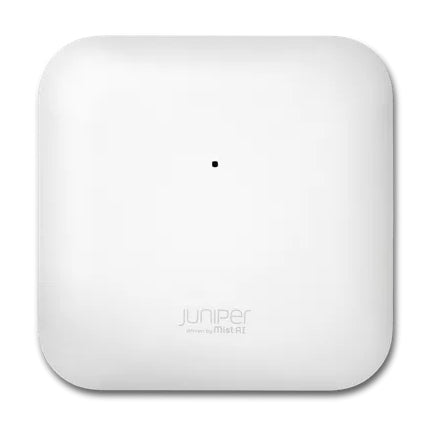 White juniper networks ap37-ww wi-fi 7 access point with minimalist rounded square design and subtle branding