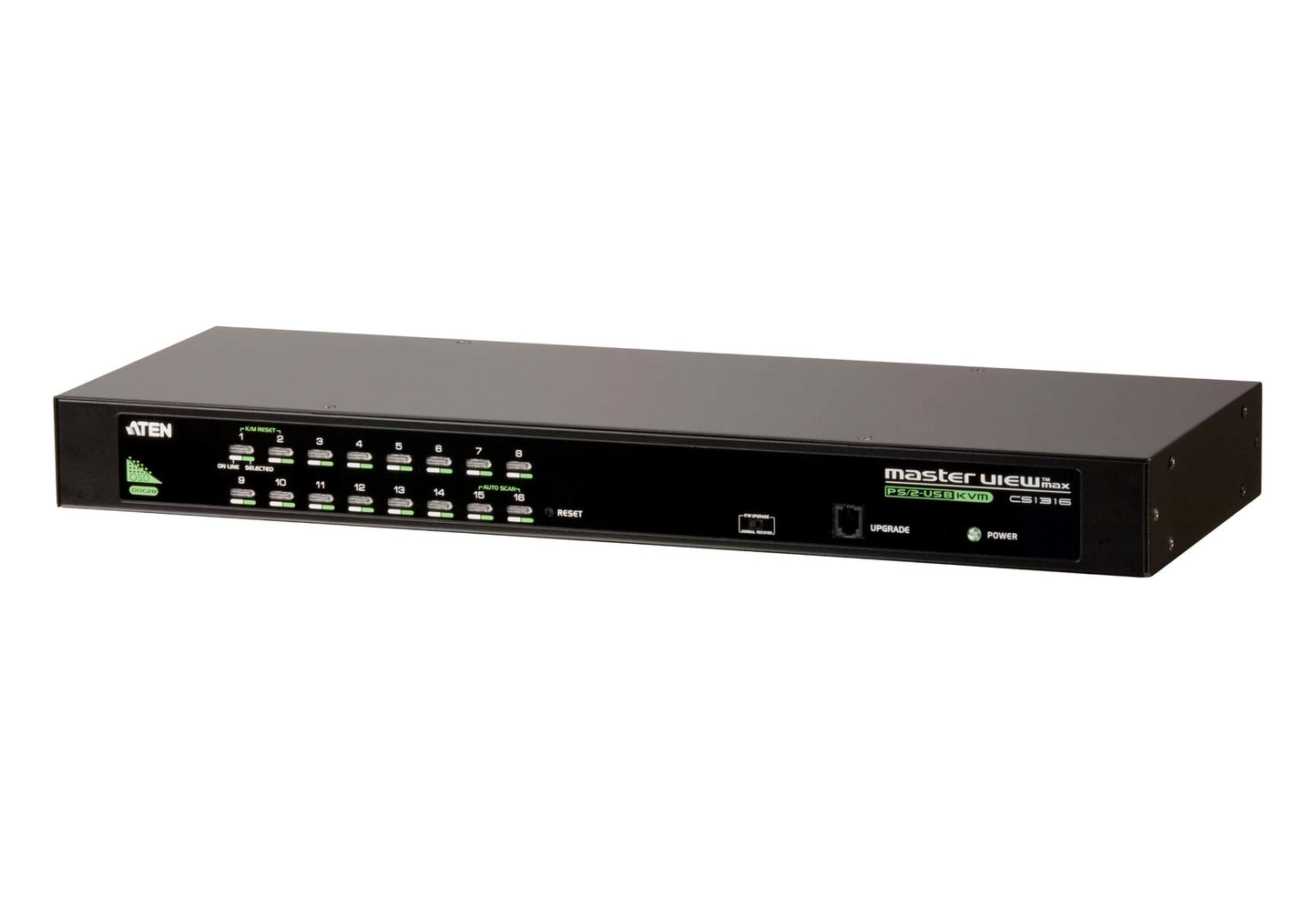ATEN CS1316-AT-U | CS1316 16-Port VGA PS/2-USB Rackmount KVM Switch, OSD, Daisy-Chain