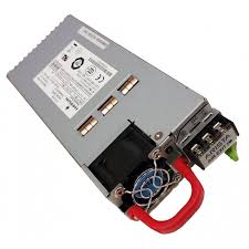 Arista PWR-460DC-F 460W DC PSU gray unit with red handle and USB ports