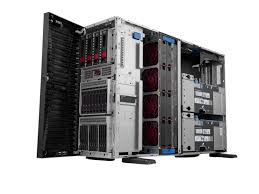HPE ProLiant ML350 Gen12 tower server with silver black rack red LED fans 8SFF bays