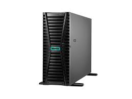 HPE ProLiant ML350 Gen12 black server rack with green LED, slatted front