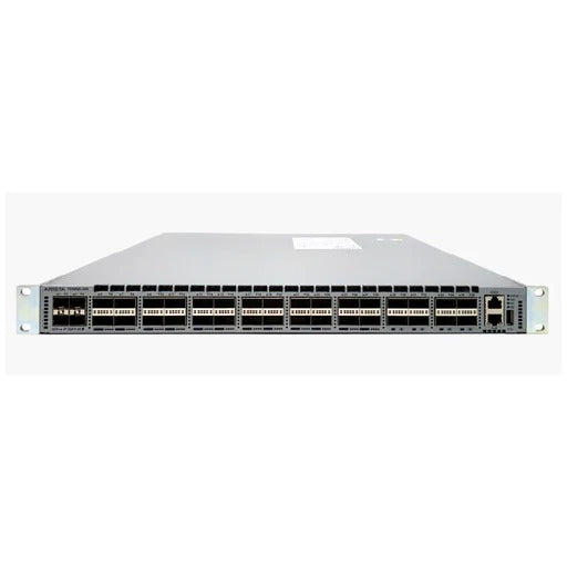 Arista DCS-7260QX-64 gray metal server rack back with 64x40GbE QSFP+ ports