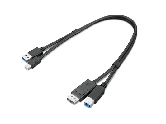 Lenovo 4X91D11453 | USB 3.2 Gen 1 Cable, 0.43m, USB A to USB B, Black