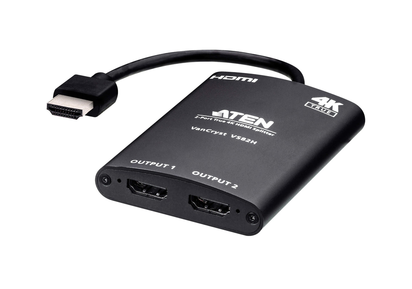 ATEN VS82H-AT | VS82H 2-Port True 4K HDMI Splitter, 1 x In / 2 x Out, 4K60 4:4:4, HDCP 2.2