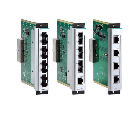 Moxa CM-600-4MST-T 4x SFP+ 10G ethernet module front view