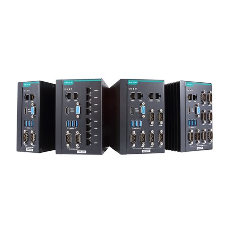 Moxa DRP-A100-E2-2L4C-T Din-Rail Type, Atom X6211E, 8Gb Ddr4, Comx6, Lanx4, Usb 3.0X3, Vga+Hdmi, 12/24 Vdc