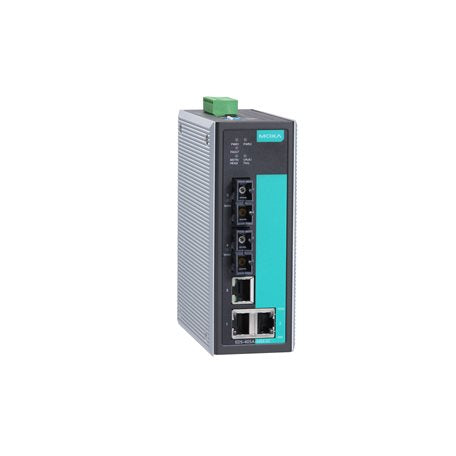 Moxa EDS-405A-MM-SC-T Entry-Level Managed Ethernet Switch With 3 10/100Baset(X) Ports, 2 100Basefx Multi-Mode Ports With Sc Connectors, -40 To 75 C Operating Temperature