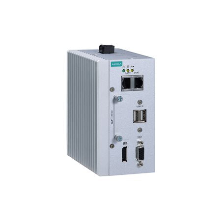 Moxa MC-1111-E4-T X86 Embedded Computer With Intel Atom Dual-Core E3845 Processor, 4 Gb Ram, Vga, 2 Usbs, 2 Gigalans, 1 Cfast Socket, 1 Sd Slot, Display Port, 9 To 36 Vdc Power