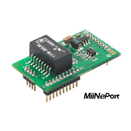 Moxa MiiNePort E2 | Embedded Device Server for TTL Devices, 10/100 Mbps, 50 bps-230.4 Kbps, No RJ45, 0-55°C, MiiNePort E2 Series