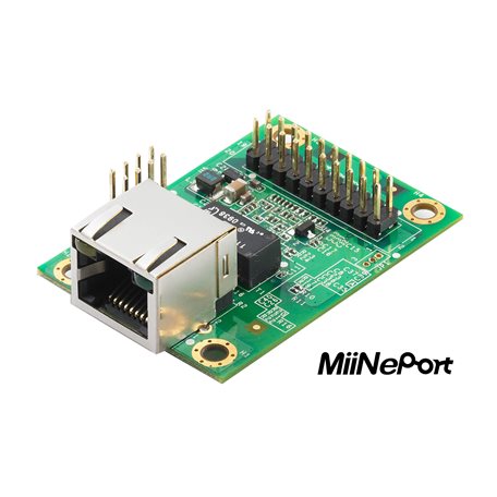 Moxa MiiNePort E3-T | Embedded Device Server for TTL Devices, Pin Header Module, 10/100M RJ45, 50 bps-230.4 Kbps, -40 to 85°C