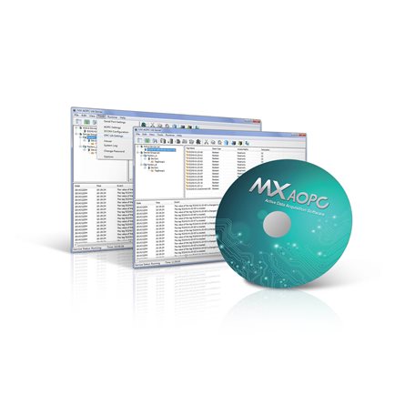 Teal Moxa MX-AOPC CD with circuit design and OPC UA server branding