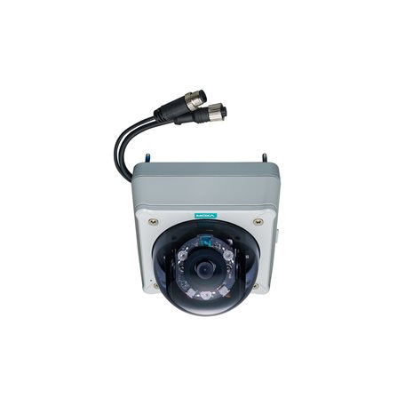 Moxa VPort P16-2MR80M-T | EN50155 1080P Day/Night IR IP Camera, 8.0mm Lens, PoE, M12 Connector, -40 to 70°C, Industrial Edge Connectivity