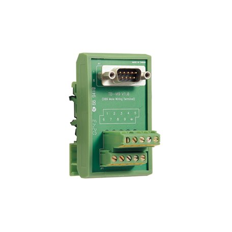 Moxa TB-M25 DB25 male DIN-rail wiring terminal rear view