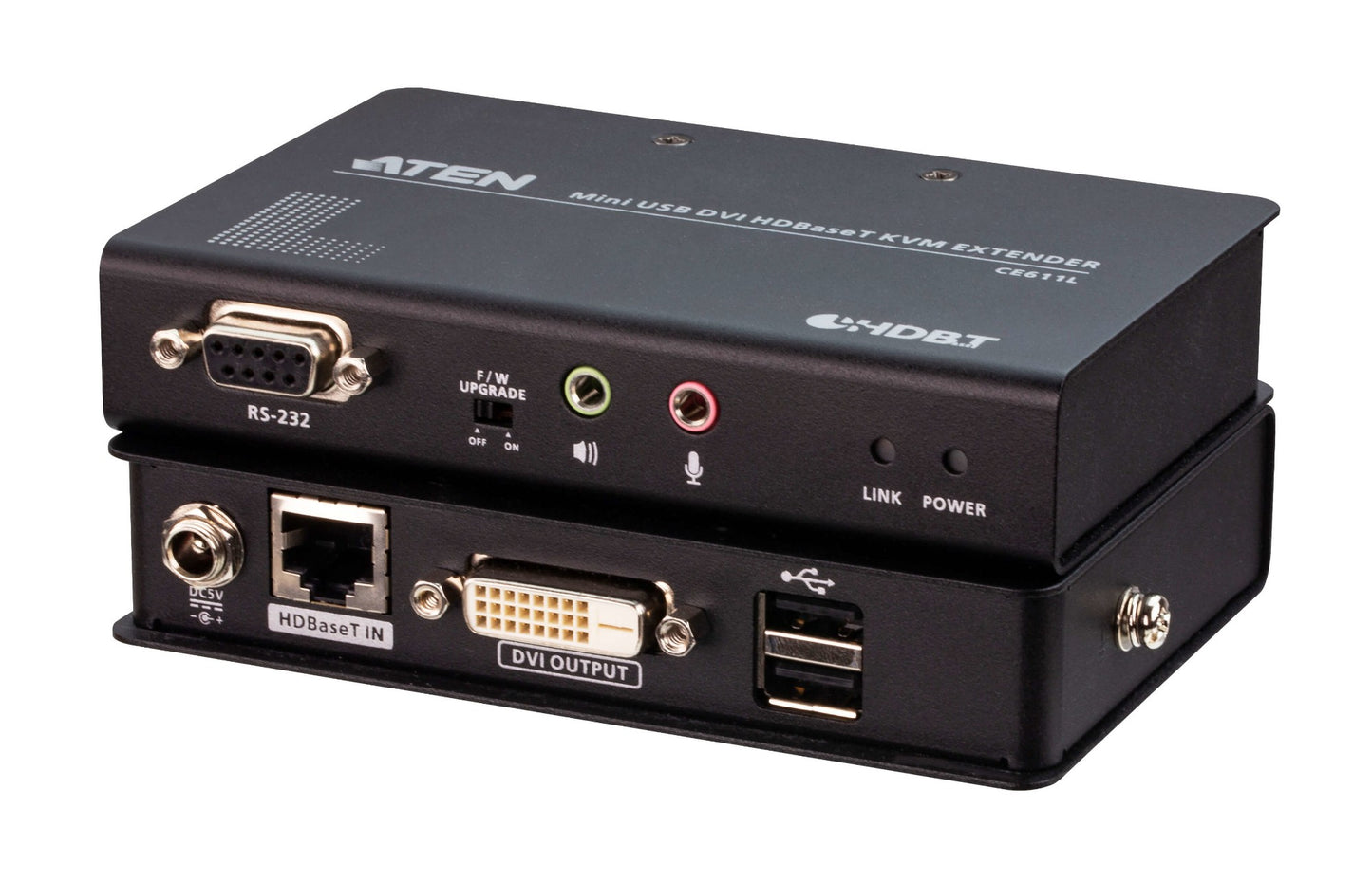 ATEN CE611-AT-U | CE611 Mini DVI HDBaseT KVM Extender, 1920 x 1200 @ 100 m, 2 x USB 2.0