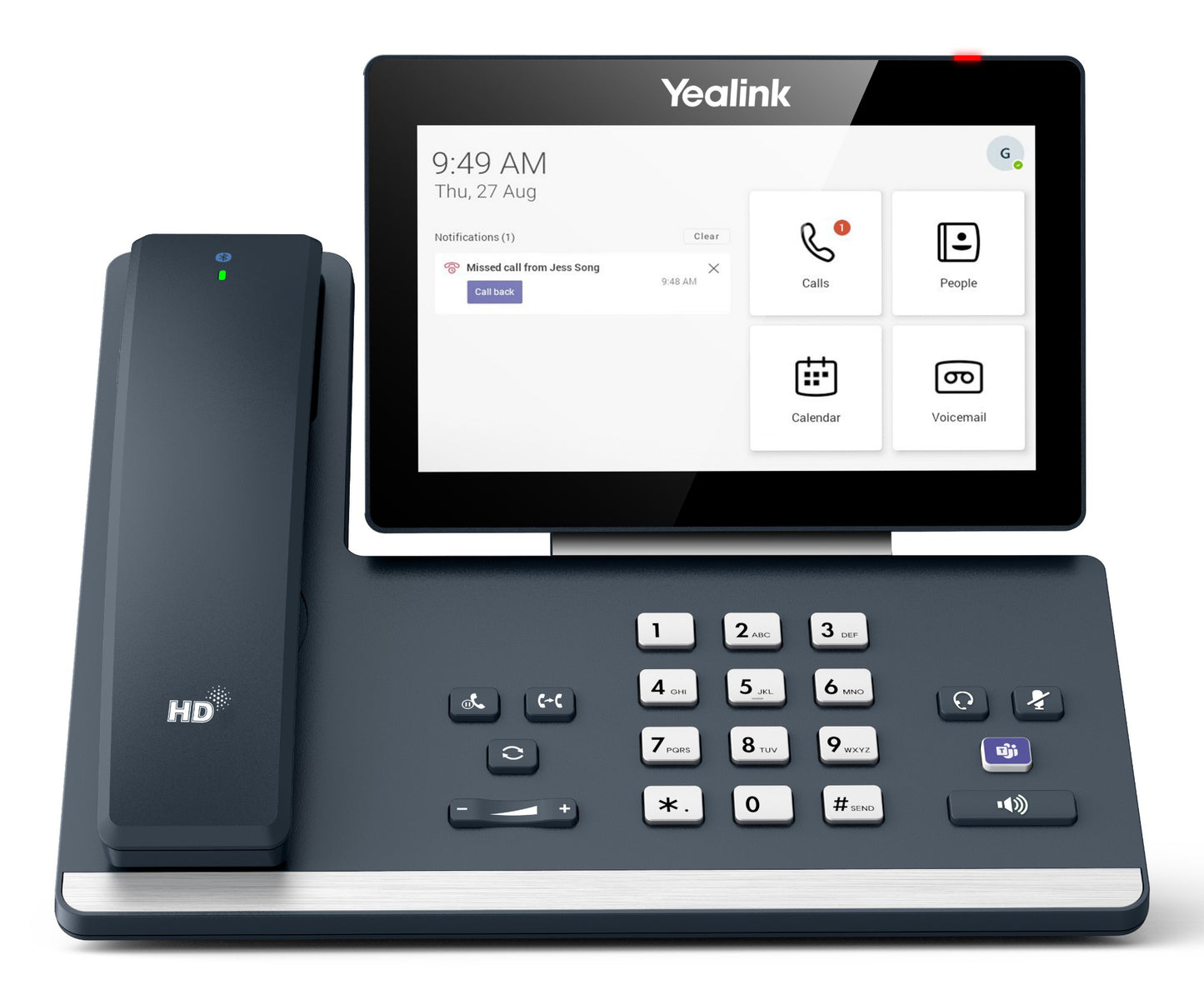 Yealink MP58-WH-TEAMS-E2 | IP Phone, Grey, LCD, Wi-Fi, Microsoft Teams Integration