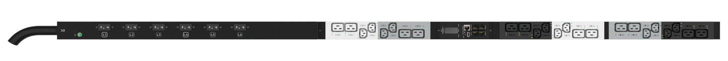 HPE P9S22A G2 metered 3Ph PDU black power strip with 24 outlets