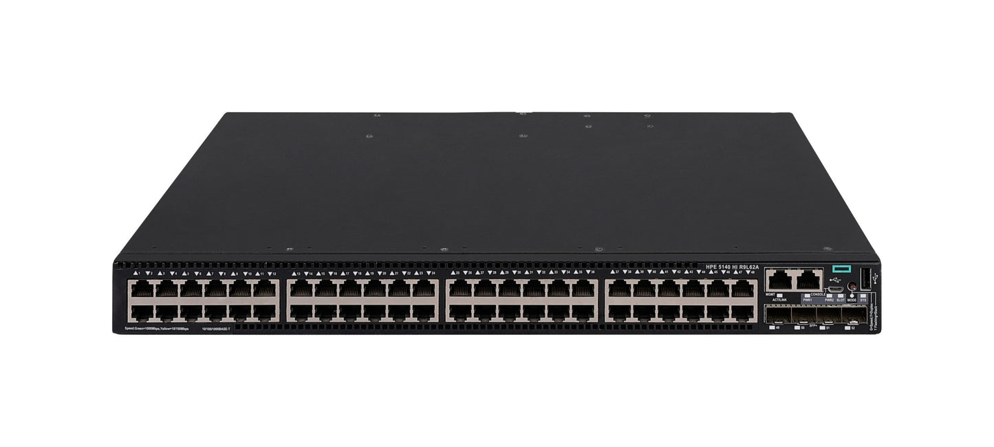 HPE R9L62A | 5140HI Series 48 x 1GbE Ports, 4xSFP+ Uplinks, 1-Slot Switch