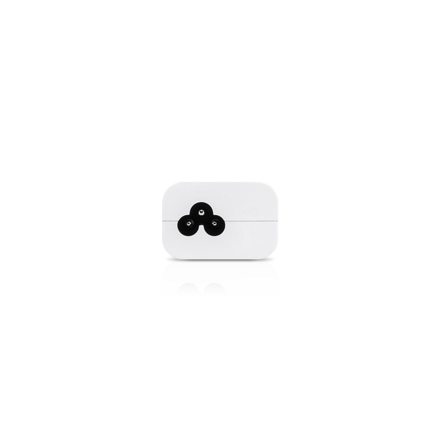 White Ubiquiti POE-24-12W-G-WH-AU rectangular charging case with three black ports