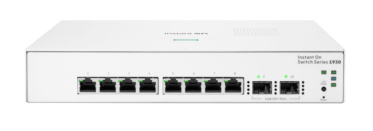 Aruba Instant On JL680A | 8G 2SFP Managed Gigabit Switch, Instant On 1930 Series, 1U