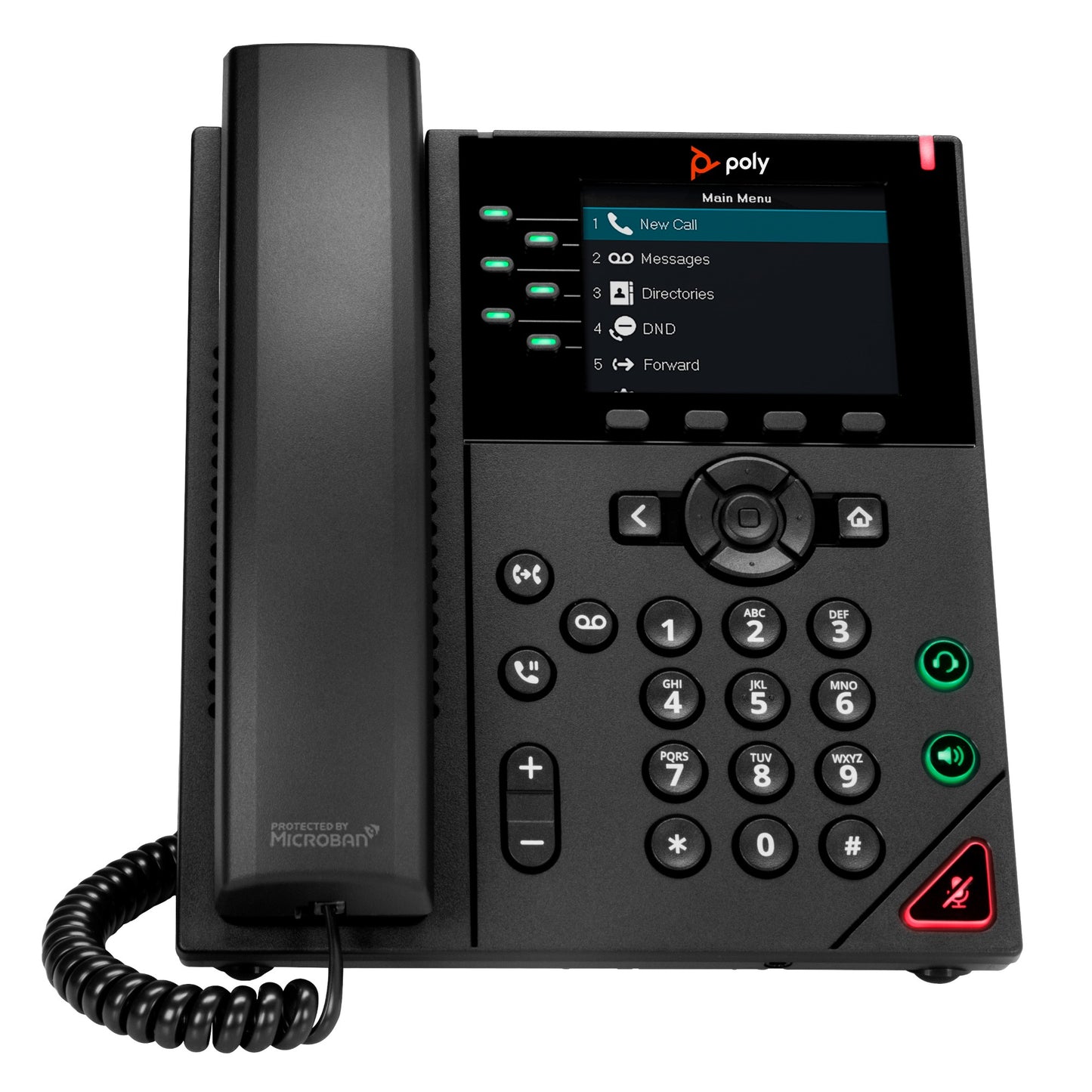 Poly 2200-48830-025 | VVX 350 6-Line IP Phone, PoE, AU Plug