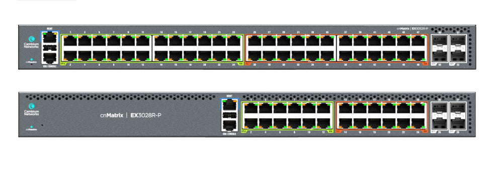 Cambium Networks MXEX3052GxPA10 | Managed 2.5G PoE Switch | 52 Ports, High-Performance Network