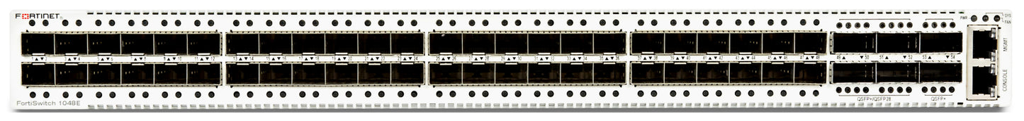 Fortinet FS-1048E | 48x GE/10GE SFP/SFP+, 6x 40GE QSFP+, Dual AC Power