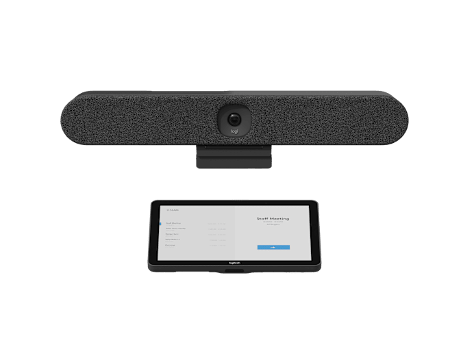 Logitech TIP2RHGUNIAPP | Rally Bar Huddle Video Bar with Tap IP 2 Controller, Graphite