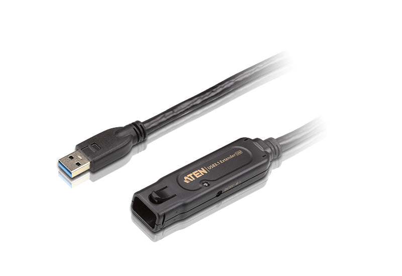 ATEN UE3310-AT-U | UE3310 USB 3.2 Gen 1 Active Extender Cable, 10 m USB-A, 5 Gbps, Daisy-chain to 50 m, Locking Head