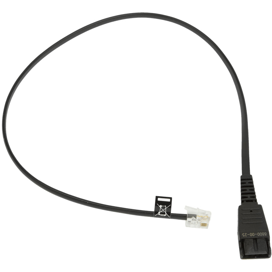 JABRA 8800-00-25 | Telephone Cable 0.5m, Black