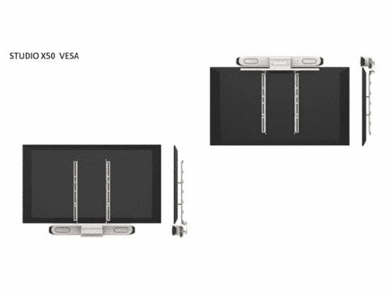 Poly 2215-86418-001 Studio X50 black VESA mount with silver brackets