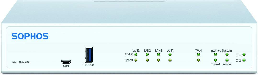 Sophos R20ZTCHMR | SD-RED 20 Network Management Device, 250 Mbit/s Ethernet LAN, Multi-Region Power Adapter