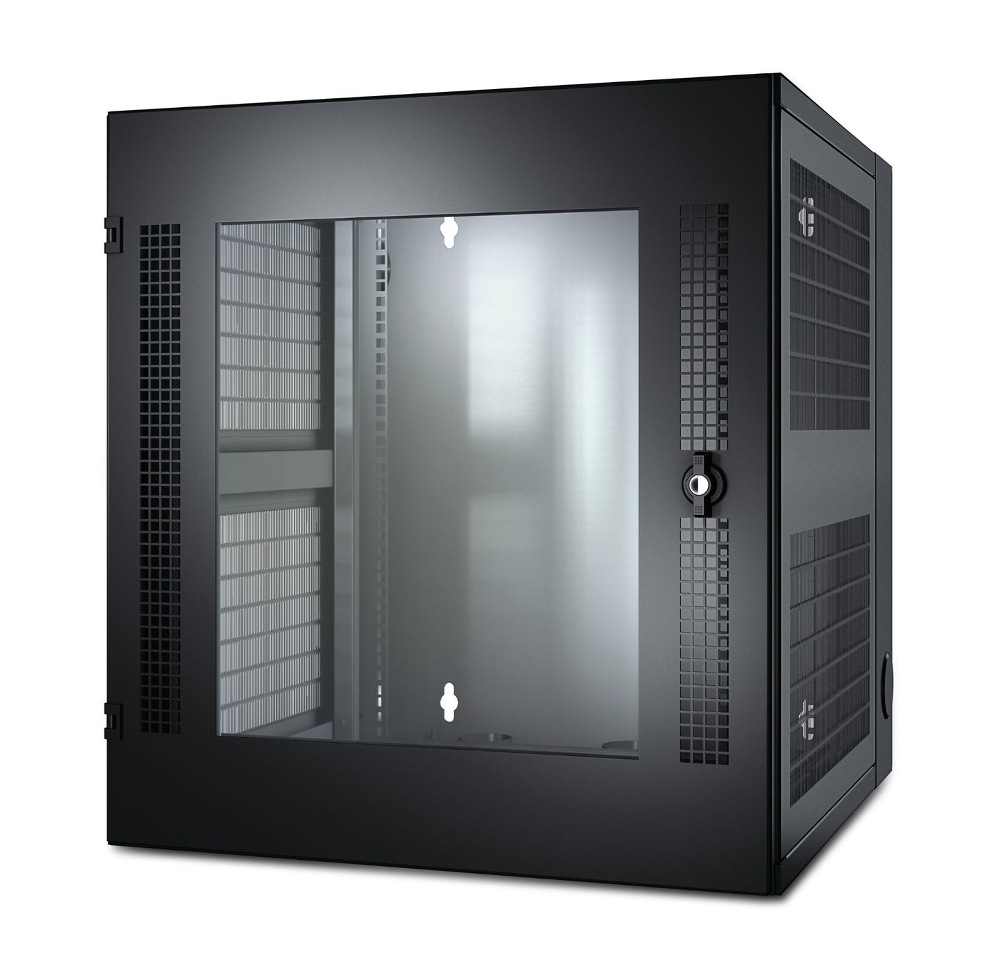 APC AR100 | NetShelter 13U Wallmount Rack Cabinet, Glass Door, Double Hinged, Server Depth