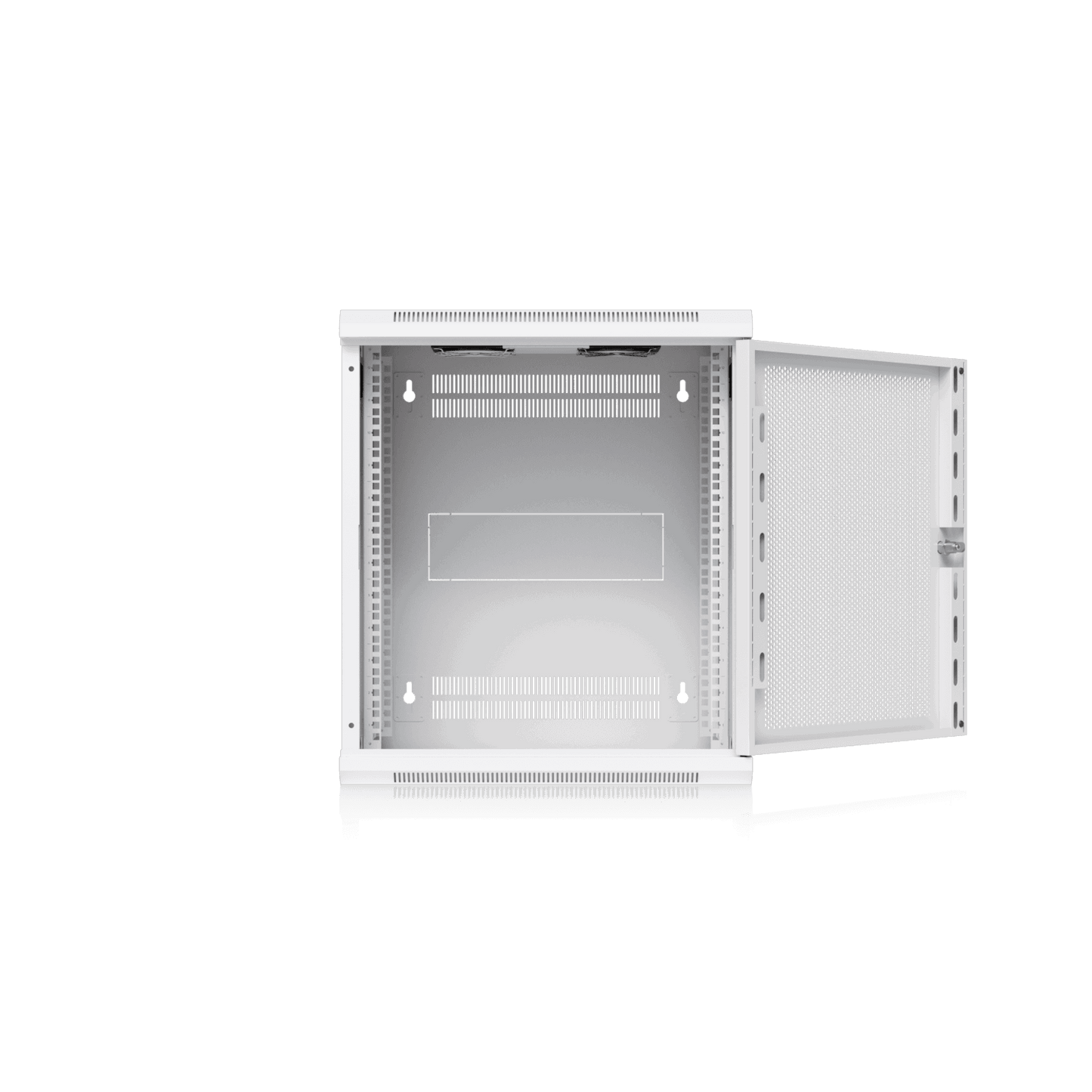 Ubiquiti UACC-Rack-12U-Wall-450-P white 12U wall-mount server rack with perforated door