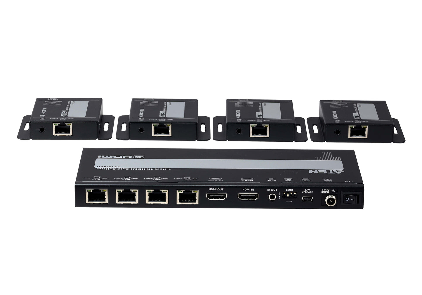ATEN VS1824KIT-AT-U | VS1824KIT 4K HDMI Cat6 Splitter, 1 x In, 4 x Cat6 Out, 4 Receivers