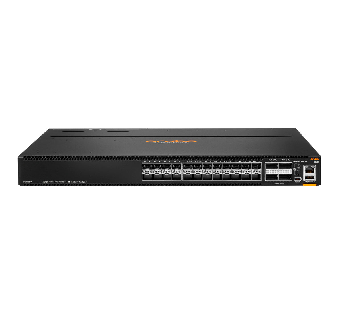 Aruba R9W86A#B2C | CX 8100 24x10G SFP+ 4x100G QSFP28 L3 Switch, FB, 2 AC PSU