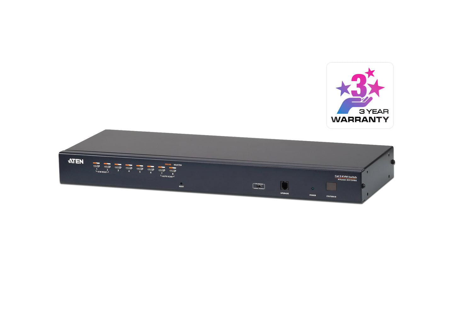 ATEN KH1508A-AX-U | KH1508A 8 x Cat 5e/6 KVM Switch, 1 Console, Daisy-Chain to 256