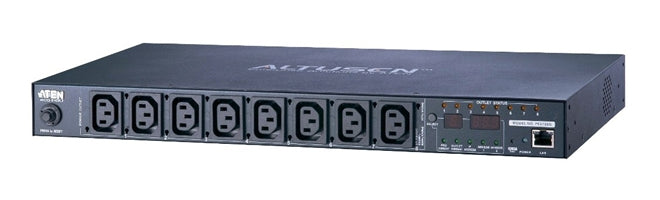 ATEN PE6108G-ATB-G | PE6108 Smart PDU, 8 x C13, 10A 1U, Bank Metering, LAN Control