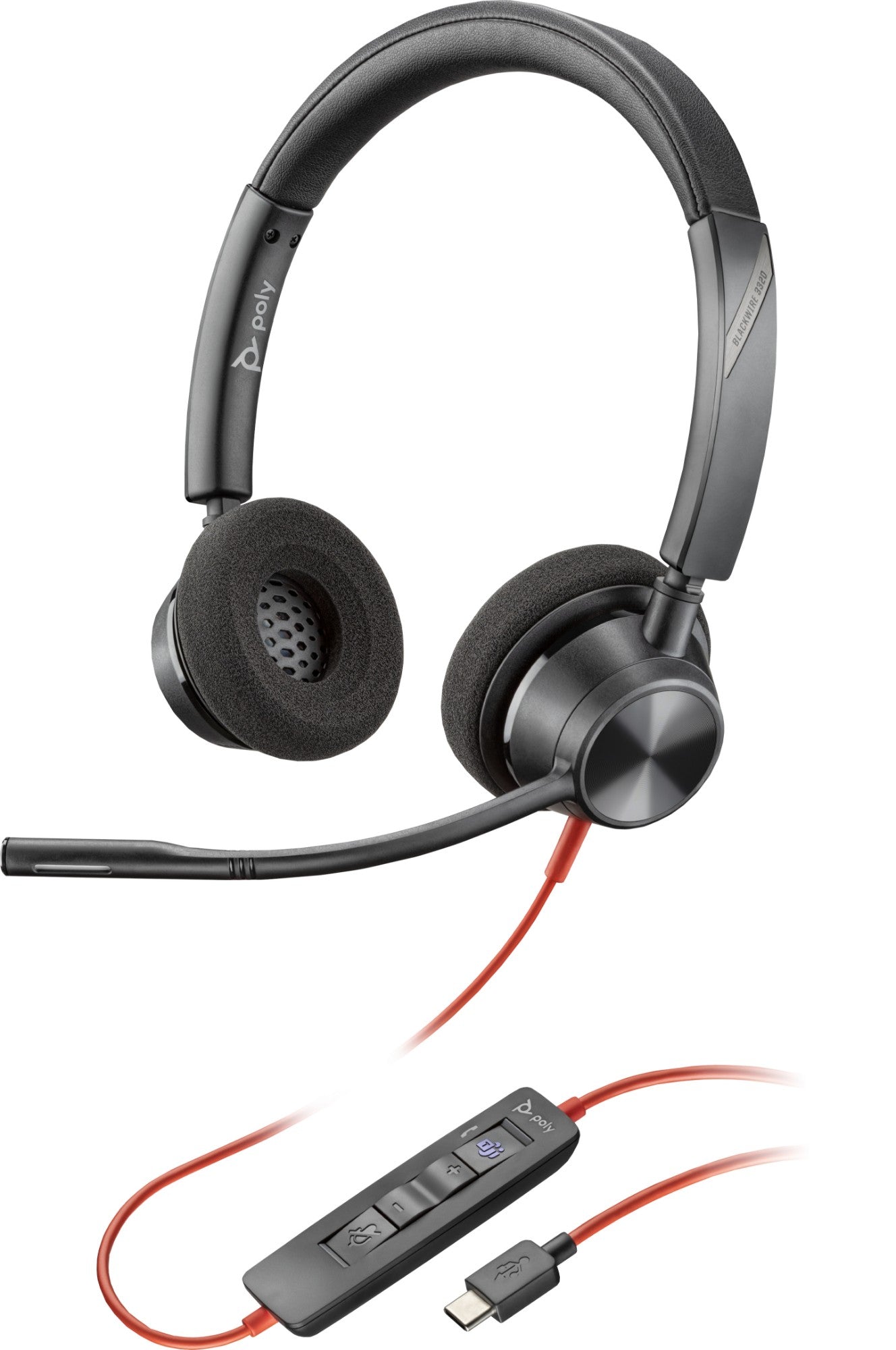 HP 76J19AA | Poly Blackwire 3320 USB-C Headset, Microsoft Teams Certified