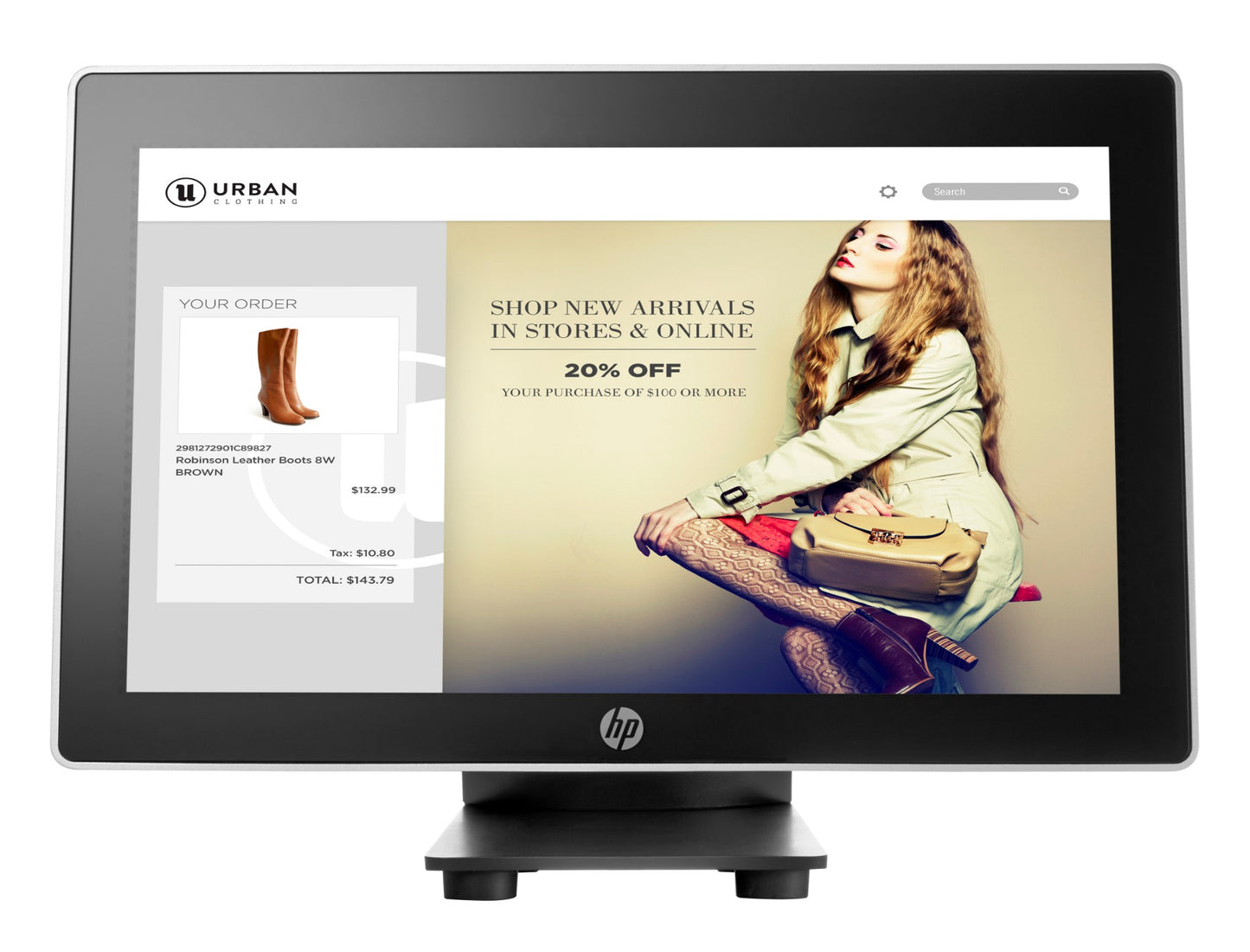 HP V1X13AA | 6-inch, L7016t 15.6" Retail Touch Monitor