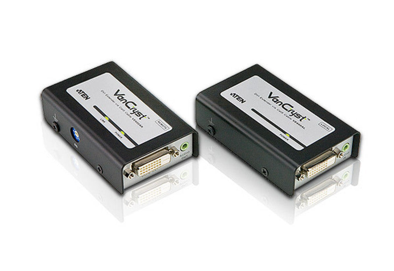 ATEN VE600A DVI over Cat5 extender with silver label and green LEDs
