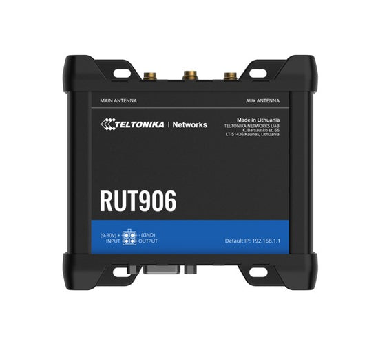 Teltonika RUT906000800 | RUT906 Industrial Cellular Router, Dual-SIM 4G LTE, 4x Ethernet Ports, AU Plug