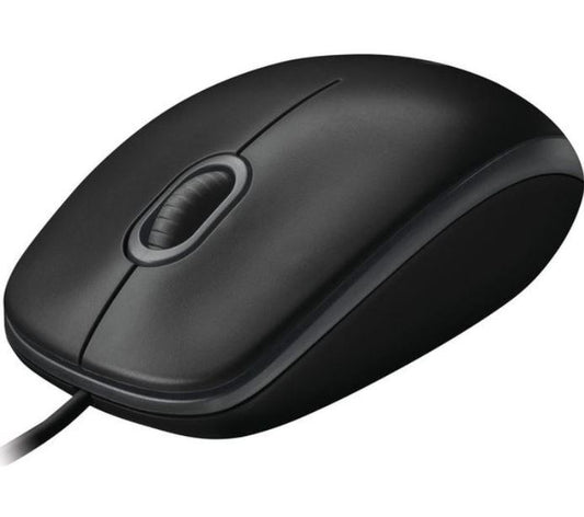 Logitech 910-006605 | B100 Optical USB Mouse, 800dpi, Full Size, 3-Year Warranty