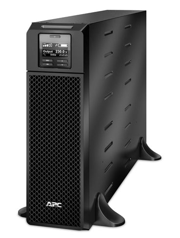APC SRT5KXLI 5kVA UPS tower with voltage display and status lights